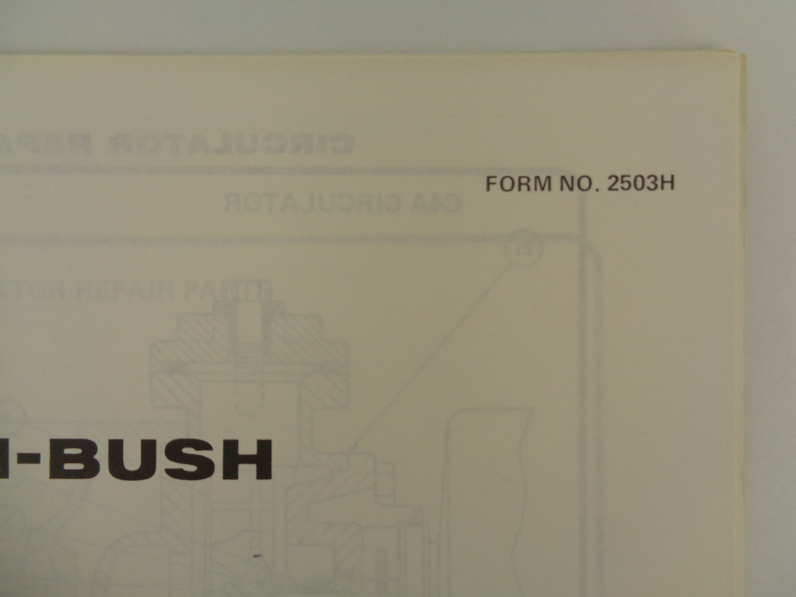 DUNHAM-BUSH Steam Specialties Hot Water Repair Parts Manual Form No. 2503H