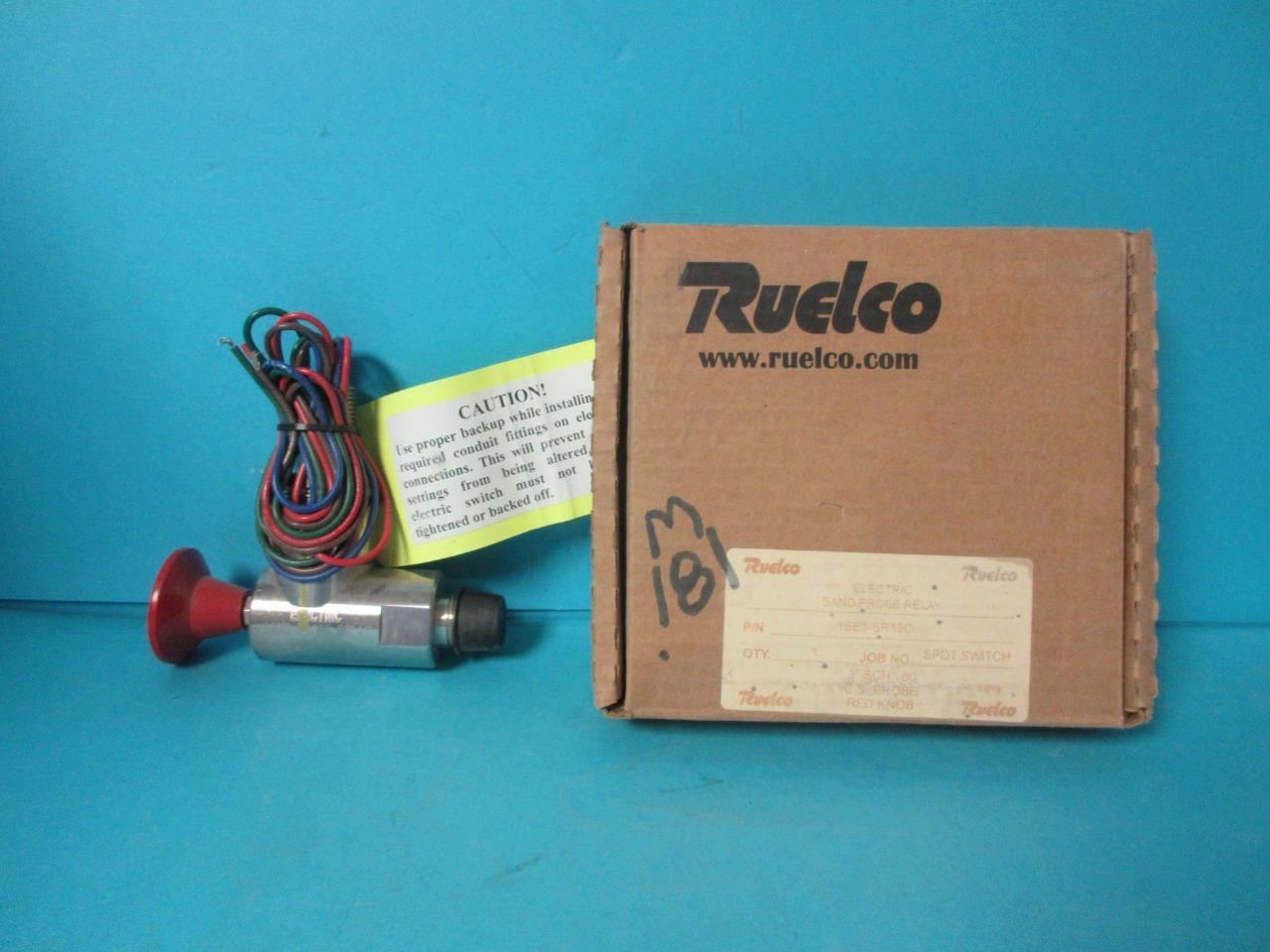 RUELCO ELECTRIC SAND PROBE RELAY MODEL 1SE3-SR13C 3″ SCH 80 C.S. PROBE RED KNOB