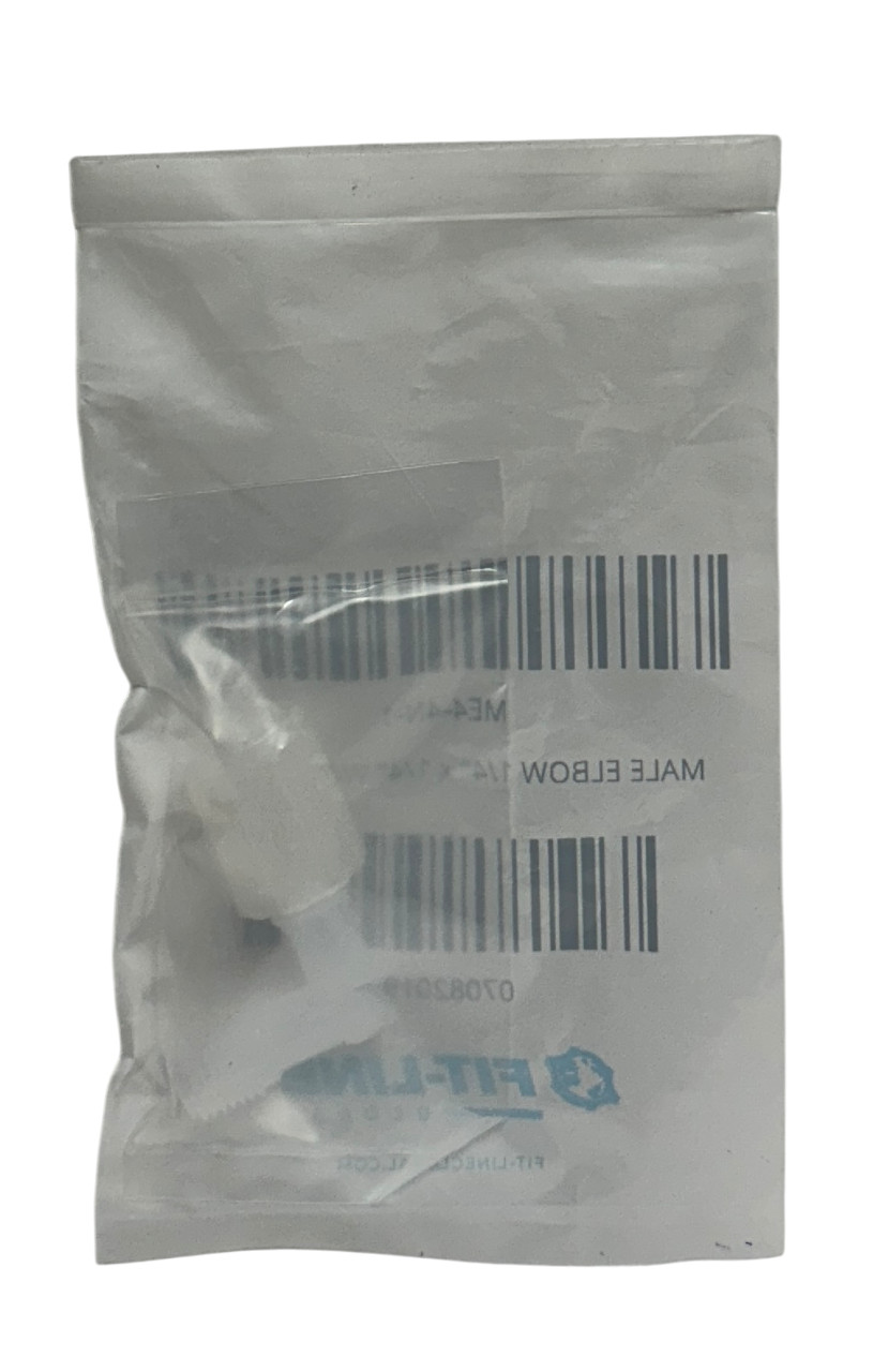 3 FIT-LINE ME4-4N-1 / ME44N1 MALE ELBOWS 1/4” x 1/4” W/ PVDF NUT OEM NSMP