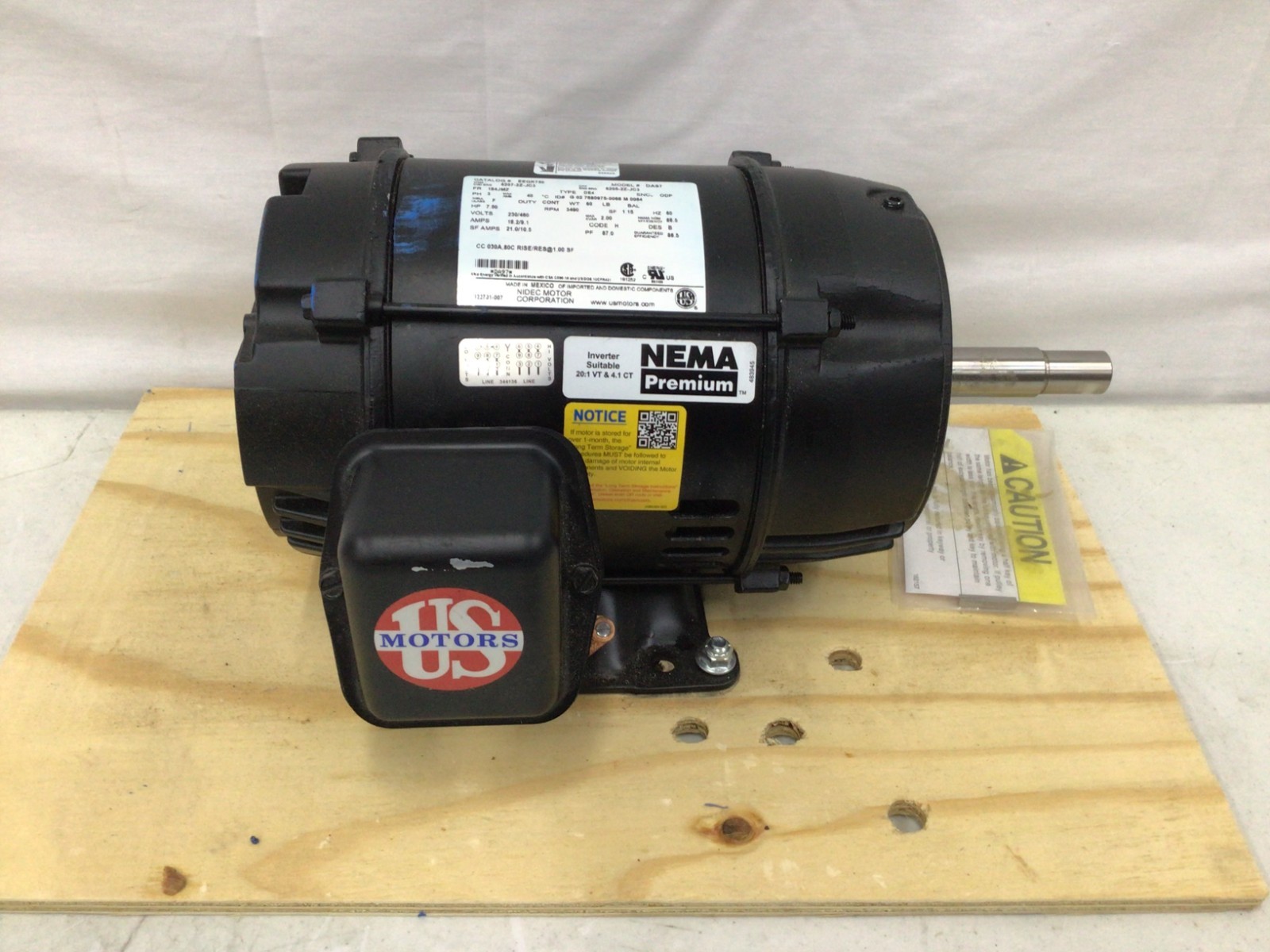 U.S. MOTORS – EEQK750 Pump Motor 7 1/2 HP 208-230/460V AC