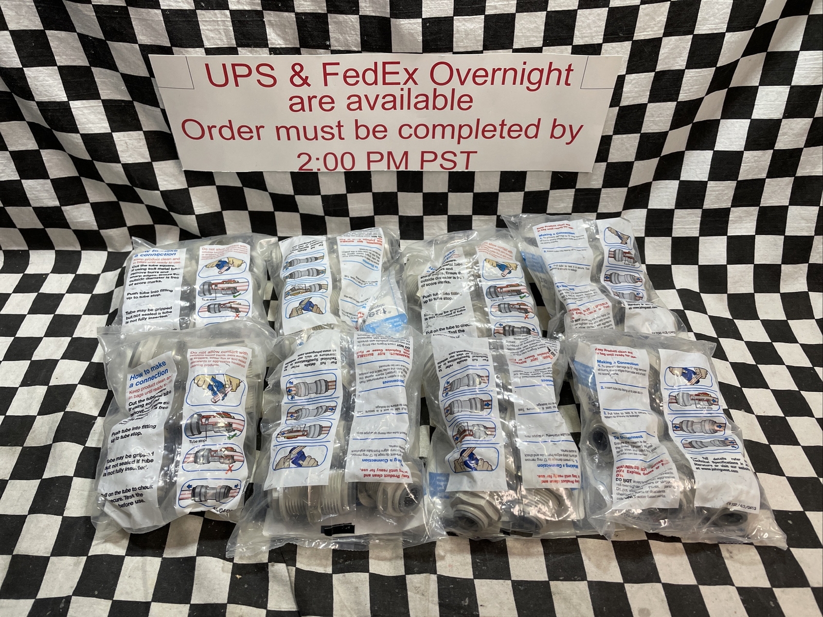 JOHN GUEST PI1216S, BULKHEAD UNION 1/2″, Lot of 40, SHIPSAMEDAY
