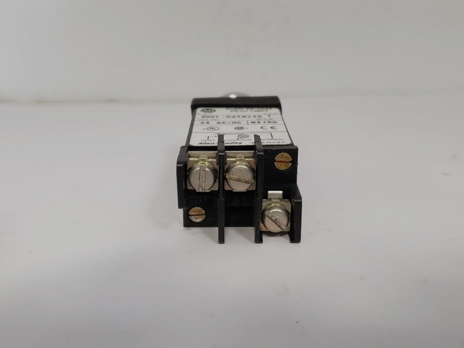 ALLEN BRADLEY 800T-QSTH24G PILOT LIGHT PUSH TO TEST GREEN CAP W/LED SERIES T NIB