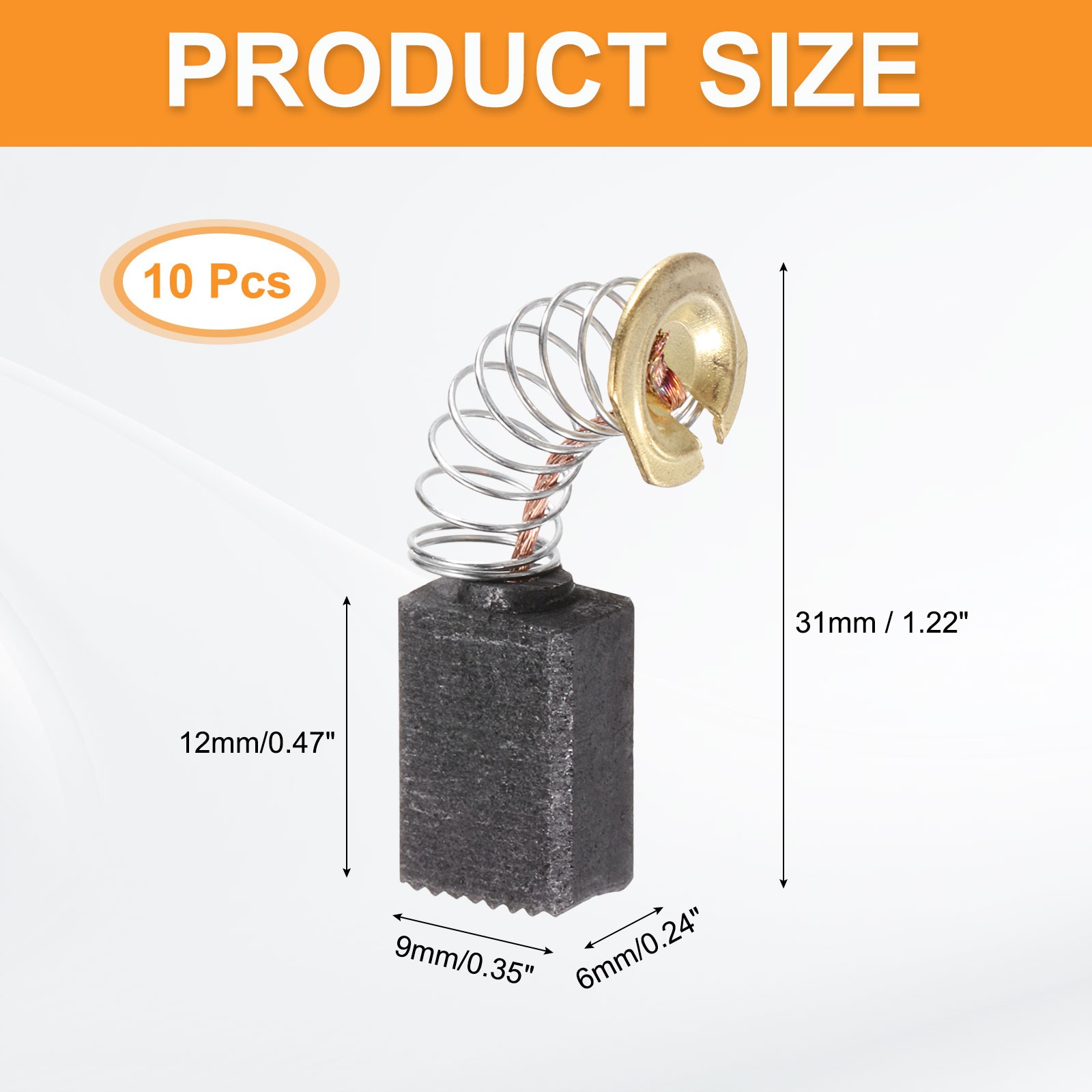 10 Pack CB411 Carbon Brushes Set Replaces 12x9x6mm for Most Power Tools