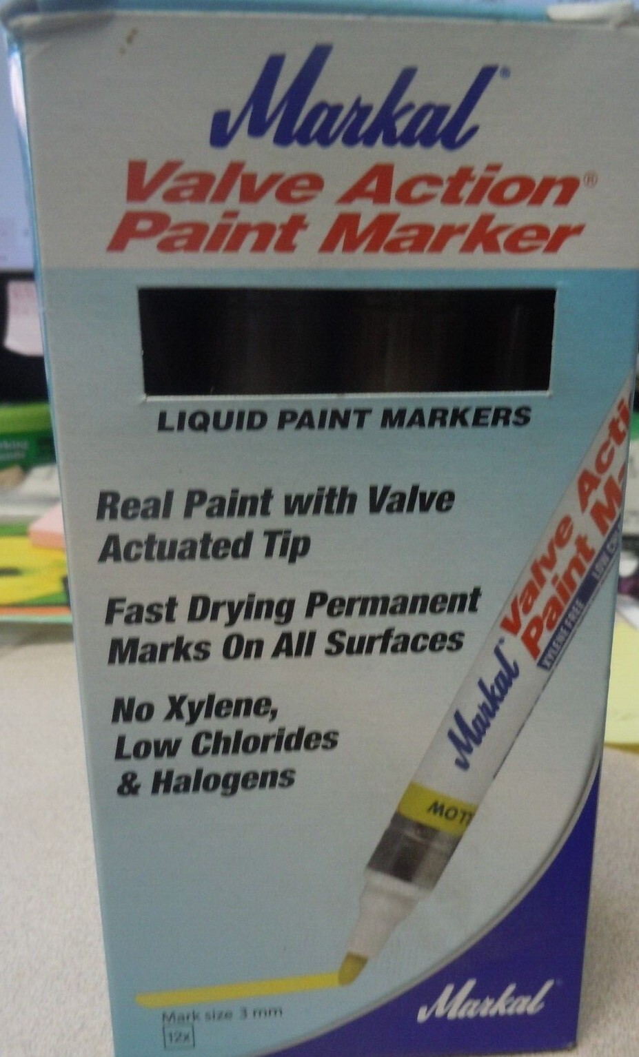 Markal 96809 Permanent Valve Action Paint Marker, Medium Tip, Brown Color 10 pk