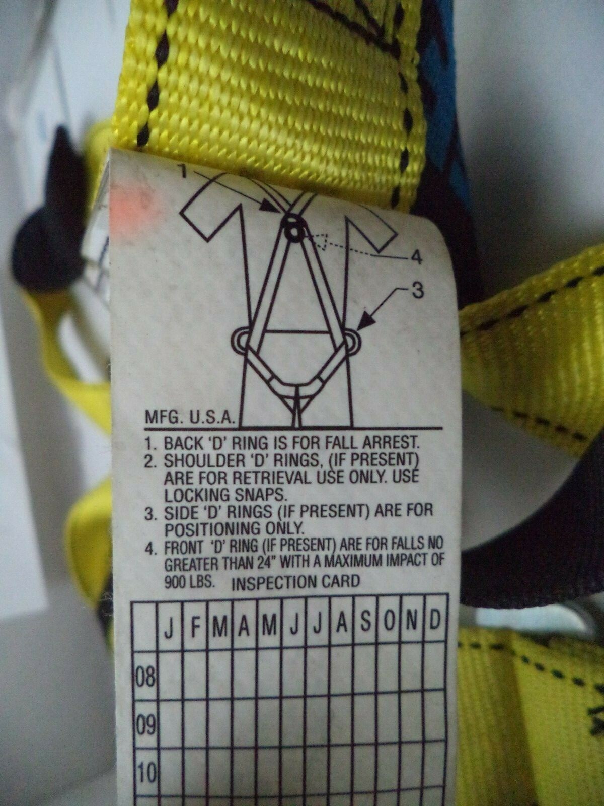 Ultra-Safe Full body Harness, Nylon, SM-LG, Max Weight: 310 lb, pn 96307TB