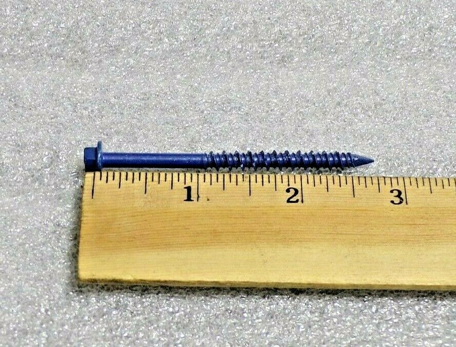 MKT FASTENING Hex Washer Concrete Screw, 3/16″ Dia. x 2-3/4″, Steel 25PK (JT)