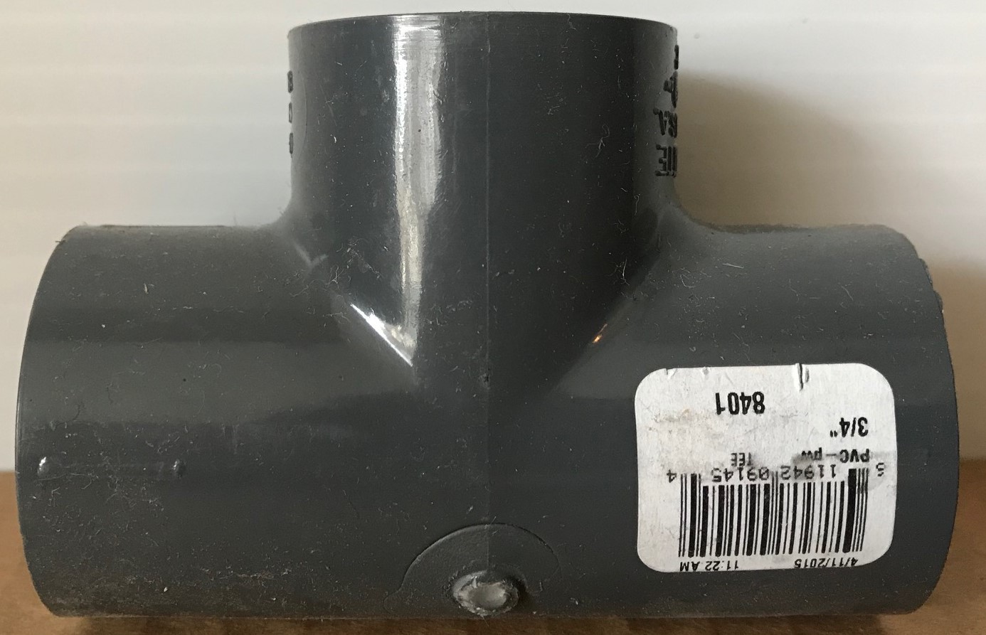 CHARLOTTE 3/4″ Tee – Schedule 80 Gray PVC-I F Slip x F Slip x F Threaded – NEW