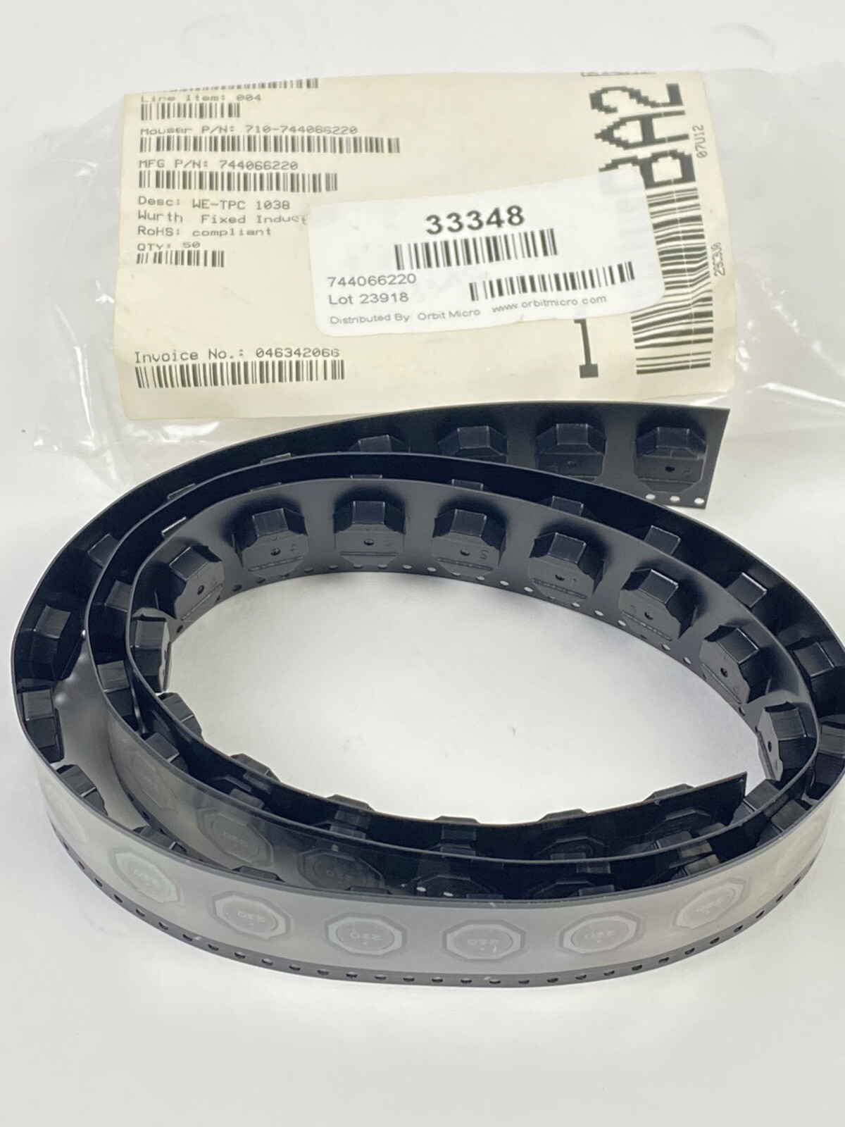 50 MOUSER Fixed POWER INDUCTORS 744066220 WE-TPC Series 75 m0hms Shielded
