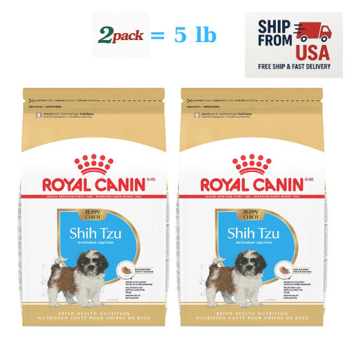 2 PACK – Royal Canin Breed Health Nutrition Shih Tzu Puppy Dry Dog Food, 2.5 lb