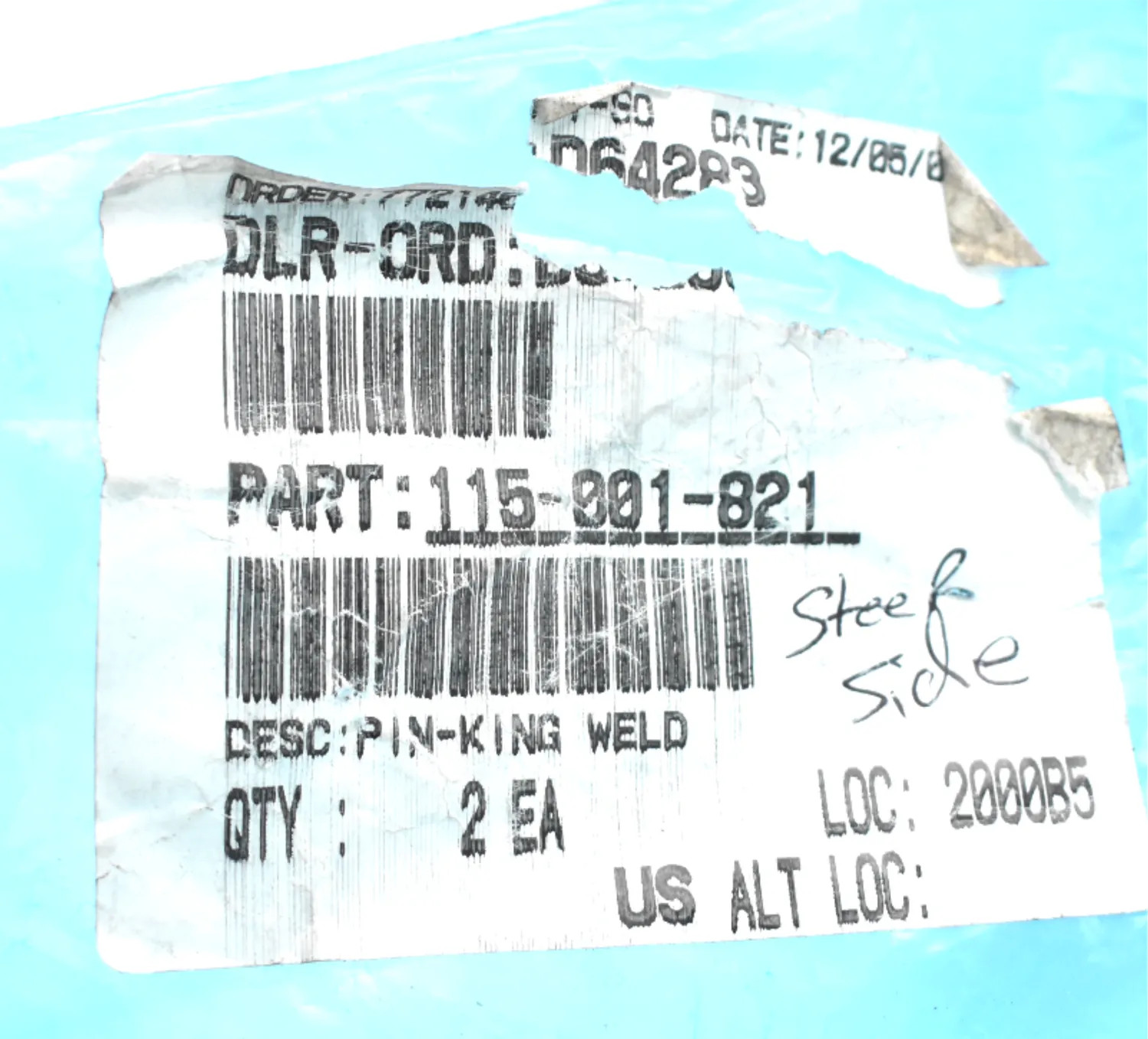 RAYMOND 115-001-821 KING PIN