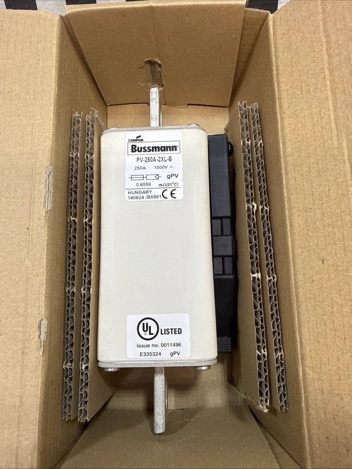 BUSSMANN PV-250A-2XL-B, PV250A2XLB, 41E523, PV-2XL, Fast Acting, 250 A, 1000VDC
