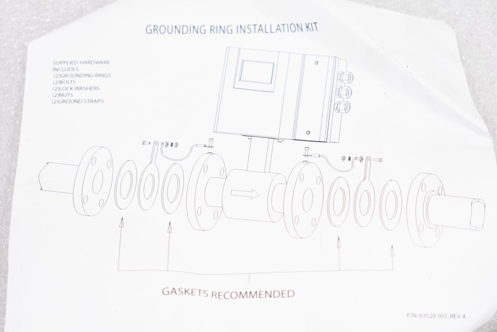 63520-001 REV.4 GROUNDING RING INSTALLATION KIT, 3″ NOMINAL SIZE