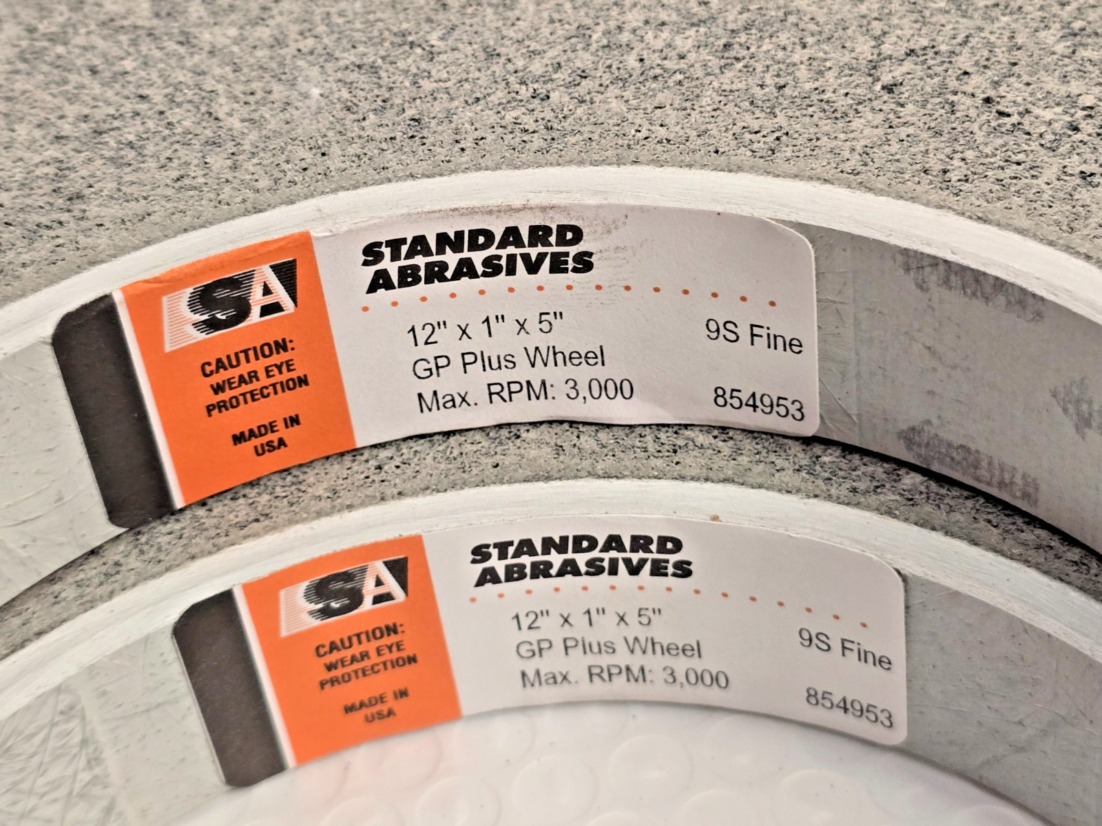 Standard Abrasives GP Plus Wheel 854953, 12 in x 1 in x 5 in 9S FIN (Box of 2)