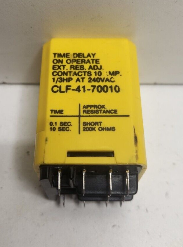 GUARANTEED! POTTER & BRUMFIELD 0.1-10 SEC TIME DELAY RELAY CLF-41-70010