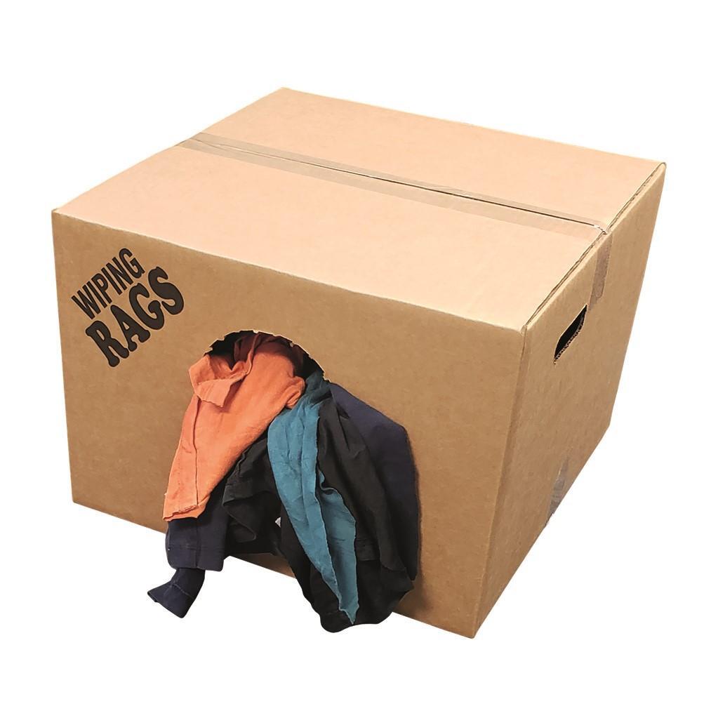 WR6010C-25 Z-Rag Bulk Reclaimed Mixed Color T-Shirt Rags – 25 lbs.
