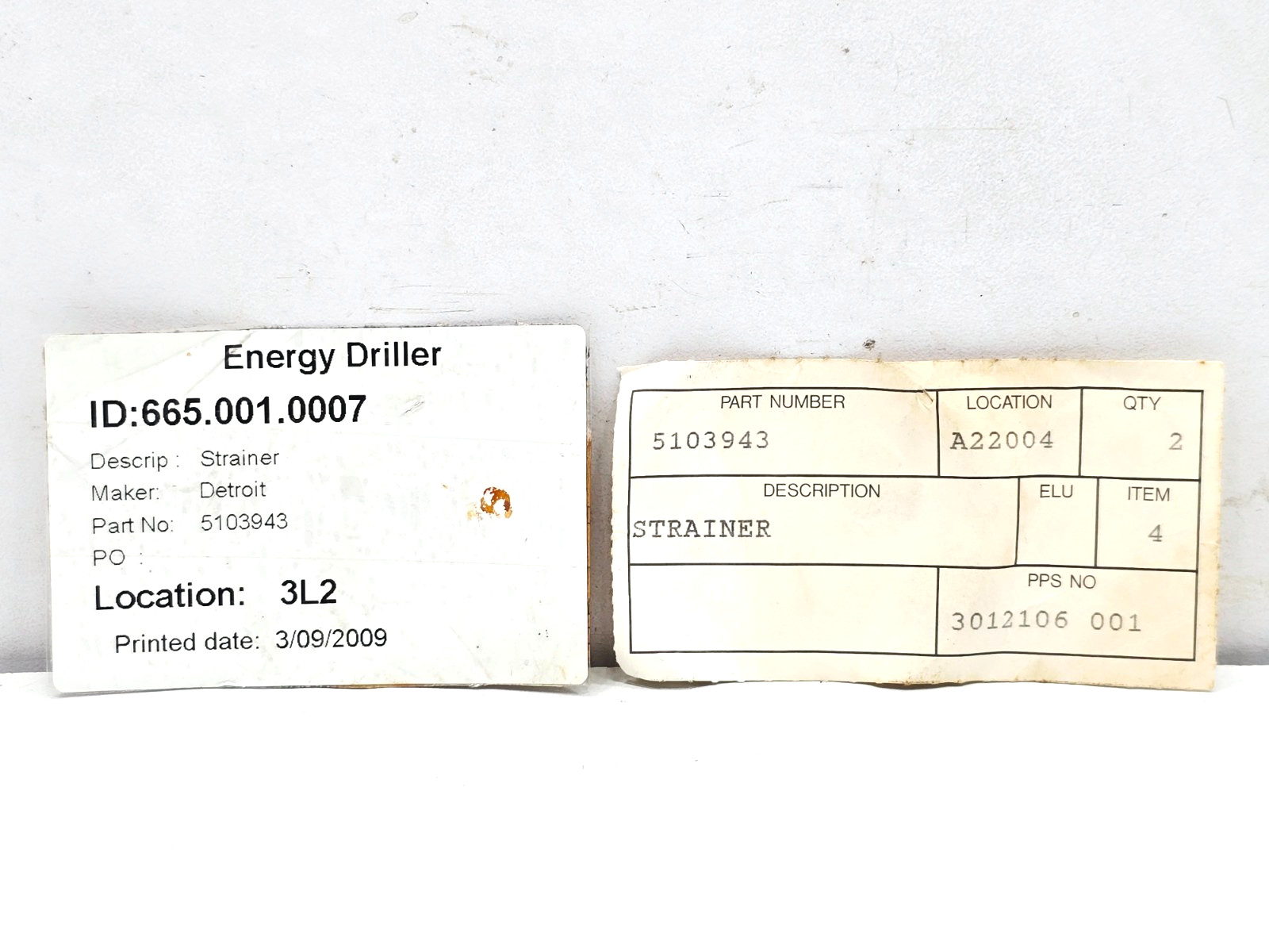 DETROIT 5103943 STRAINER LOT OF 2