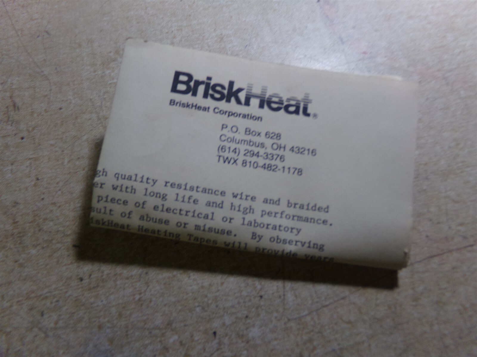 NEW BrickHeat Flexible Electric Heating Tape BMD041-006 *FREE SHIPPING*