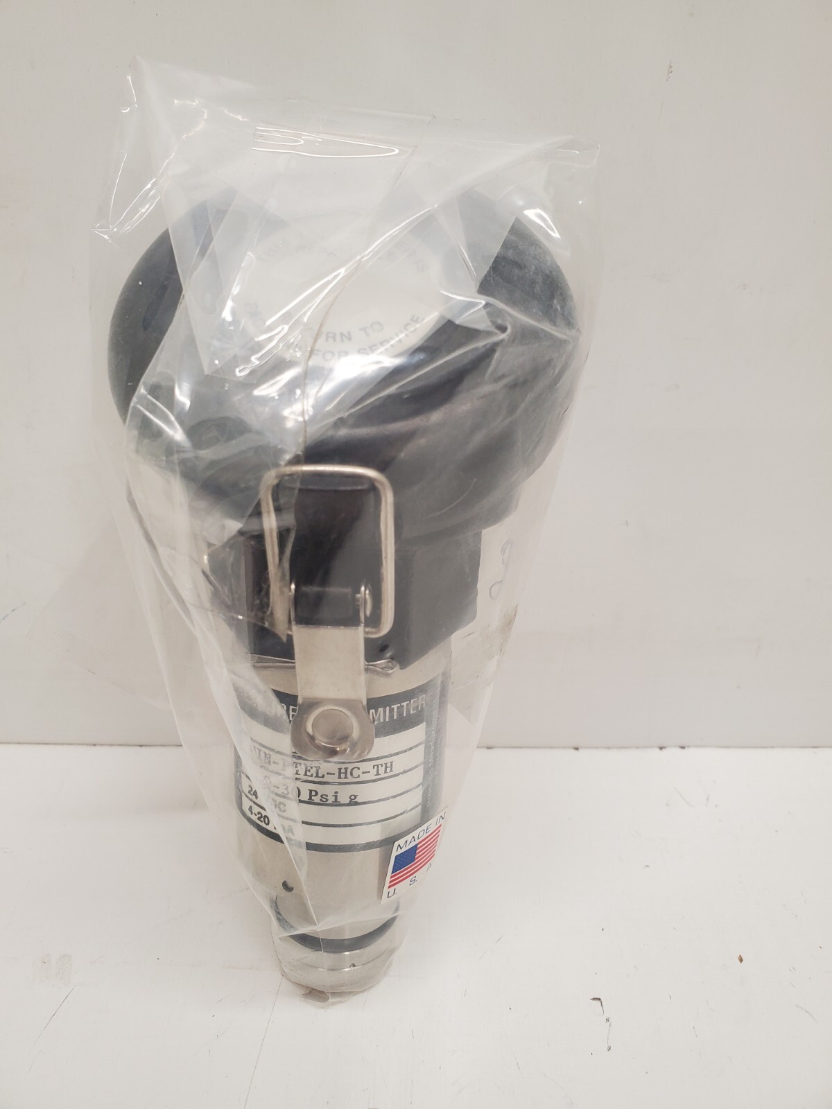NEW OLD STOCK! PMC 0-30PSI G 24VDC 4-20MA PRESSURE TRANSMITTER MIN-PTEL-HC-TH