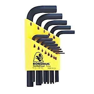 Bondhus Set 13 Hex L-Wrenches .050-3/8″ Short (12237)