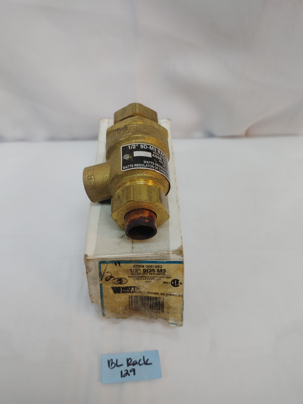 9DS-M3 1/2″ Sweat Backflow Preventer Dual Check Vent Valve *BOX WEAR*