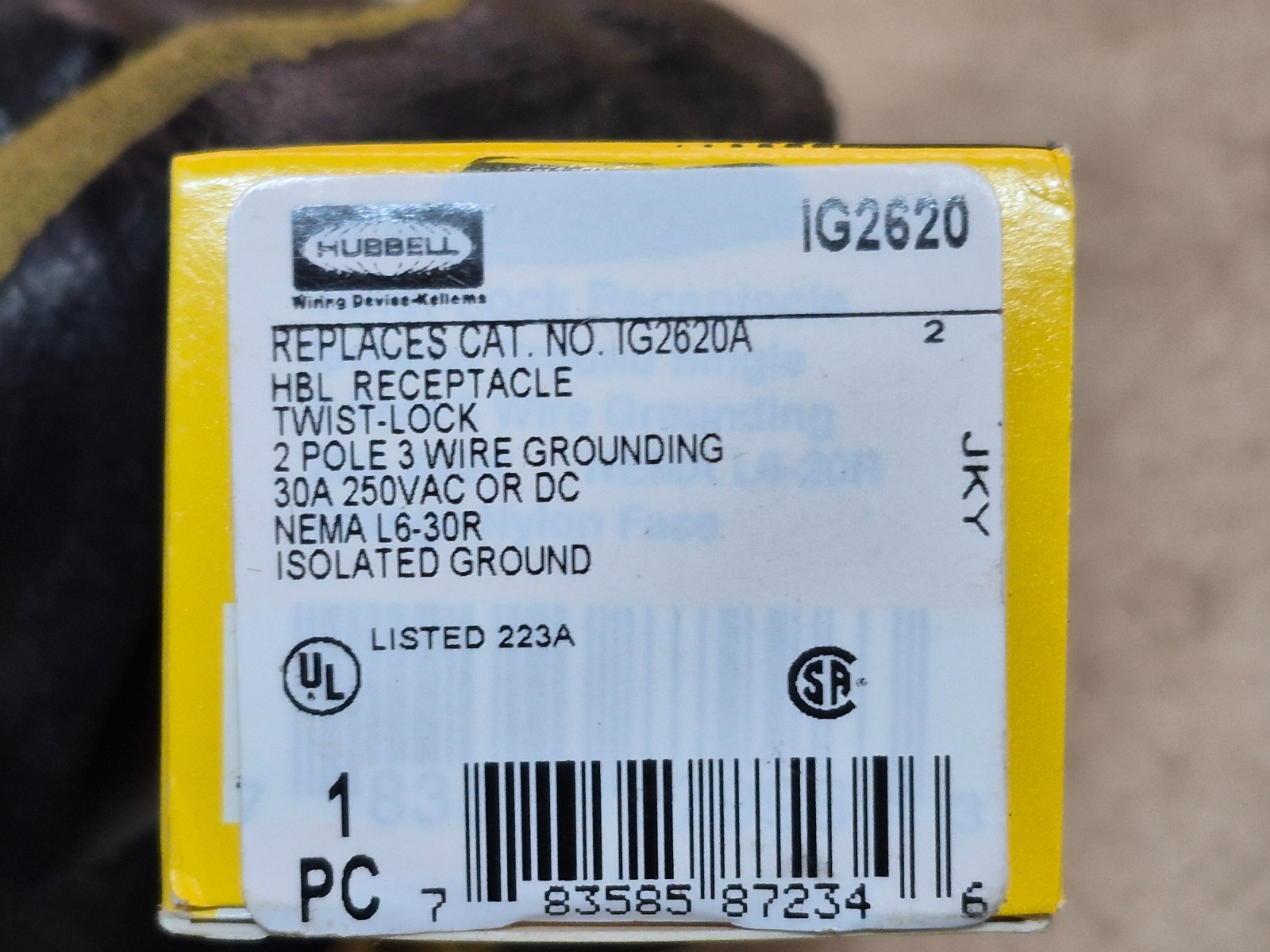 HUBBELL INC IG2620 CONNECTOR