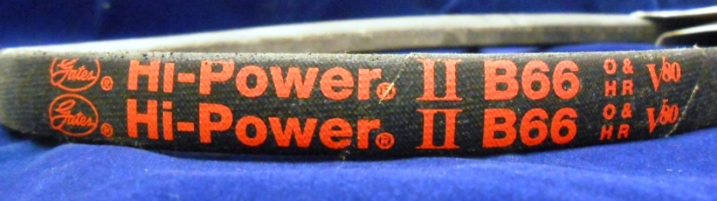 GATES HI POWER V-BELT, B66, O&HR, V80, 69″ CIRC.
