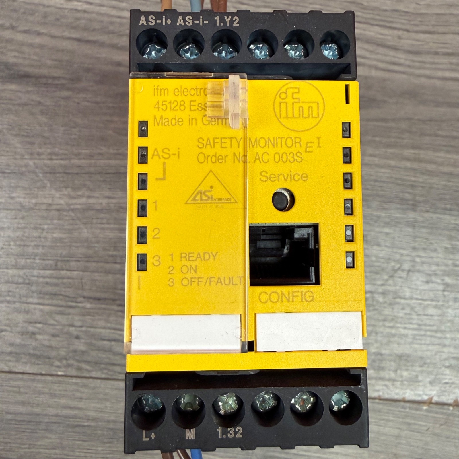 IFM Electronic AC003S AS-Interface Safety Monitor 1Ch EN60947 EN60204