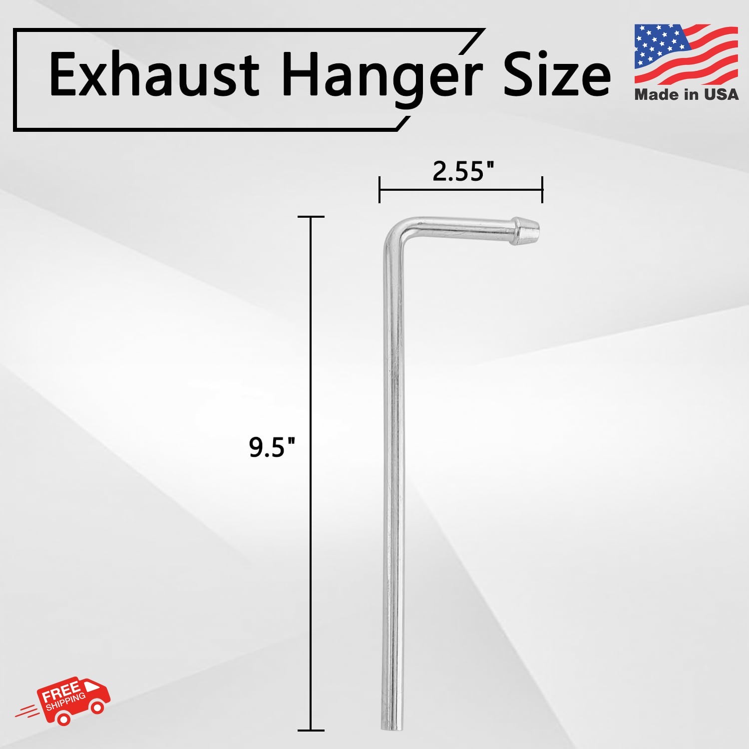 Exhaust Hanger Rods 2 Pcs 9.5″ Long 90 Degree Degree Bent Weld On Exhaust Hanger