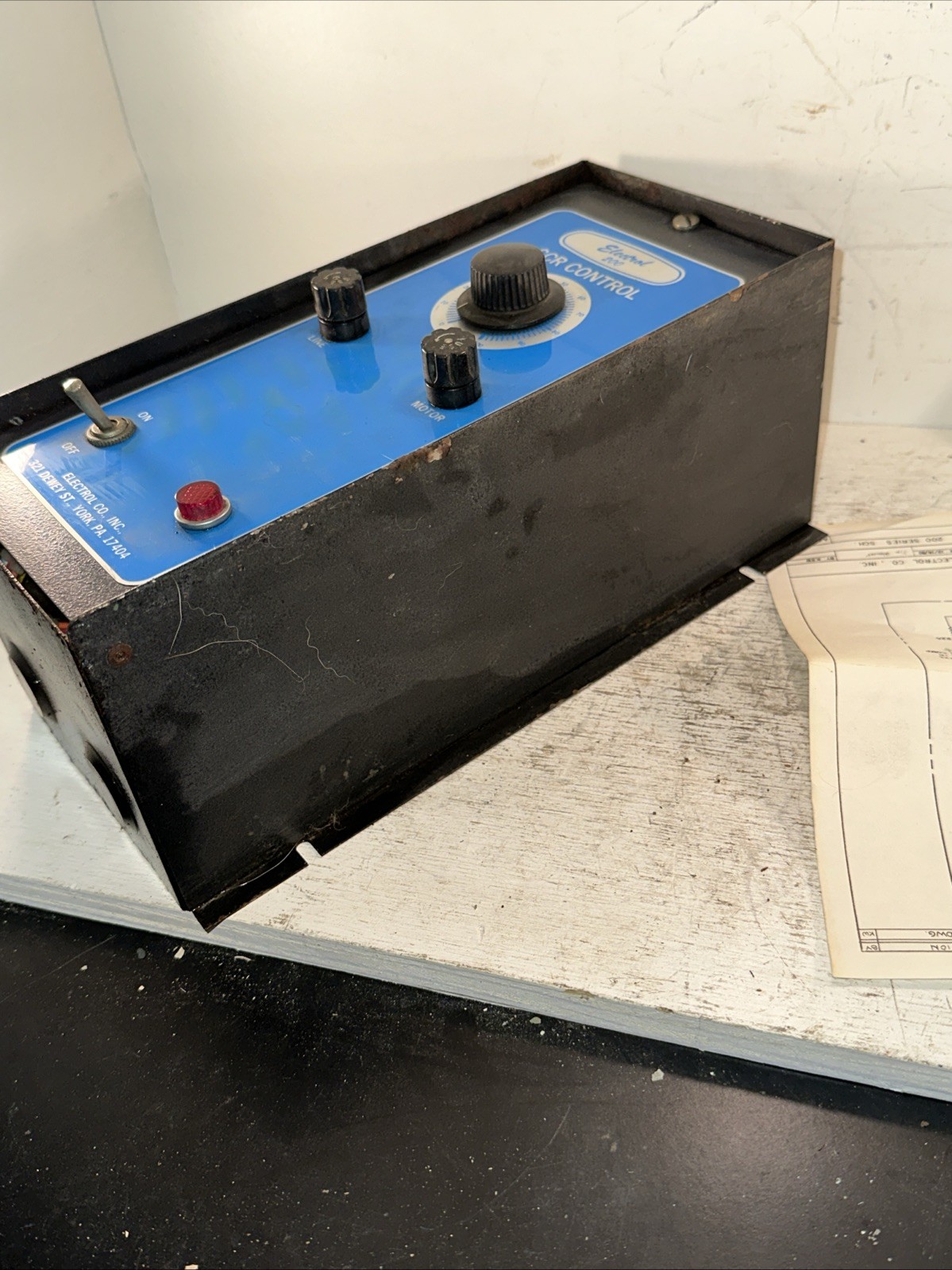 New Electrol C-25-B-200 Electric Motor Speed Control NOS