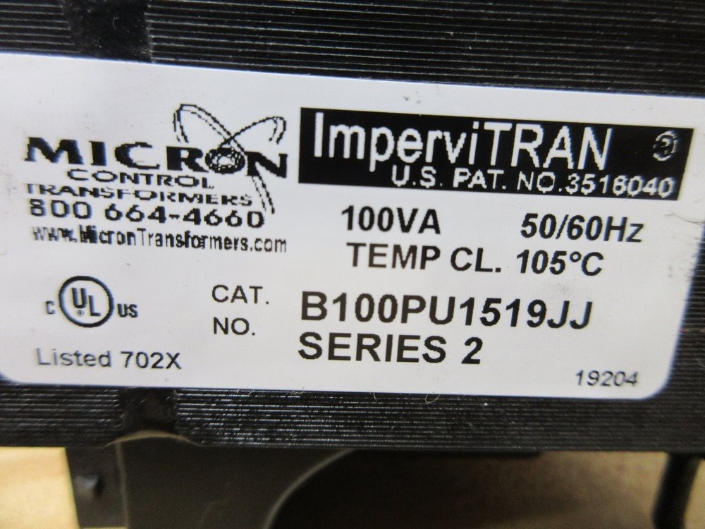 Micron Control Transformer B100PU1519JJ Control Transformer