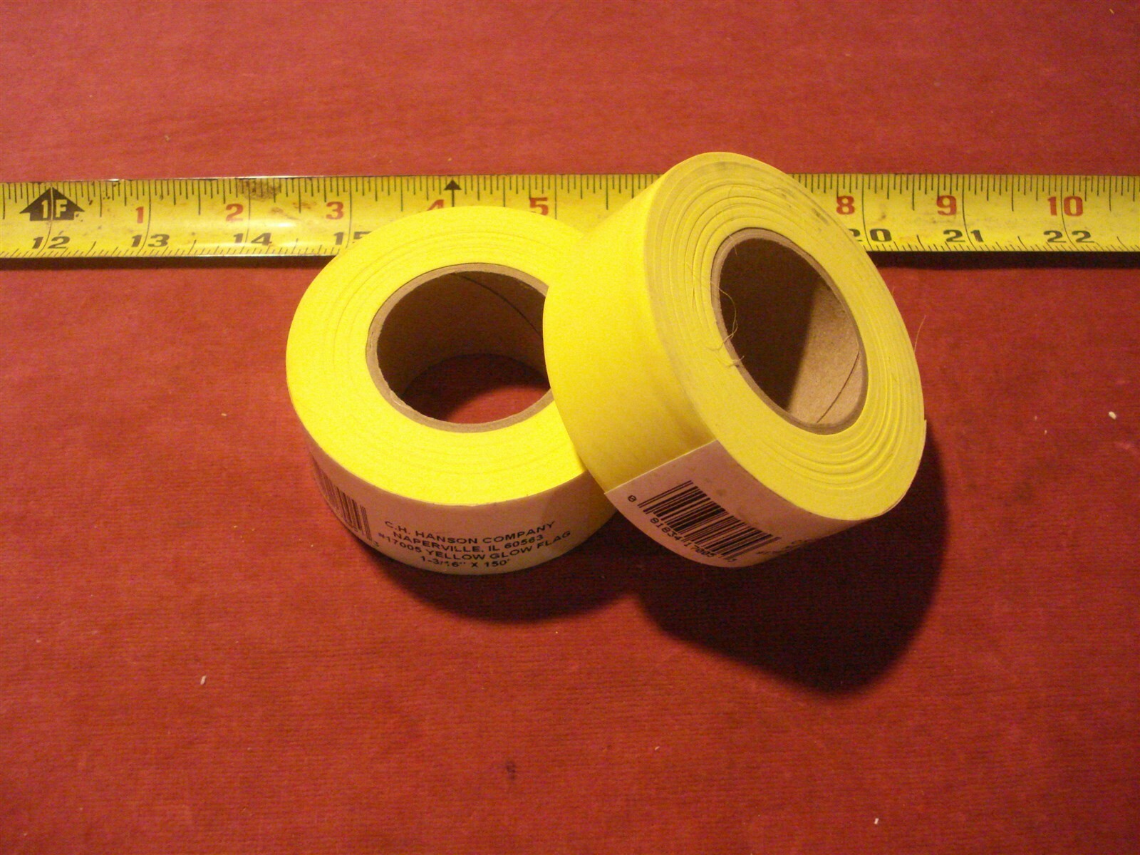 (1000.) Flagging Tape – Yellow Glow – Lot of 2 nos.
