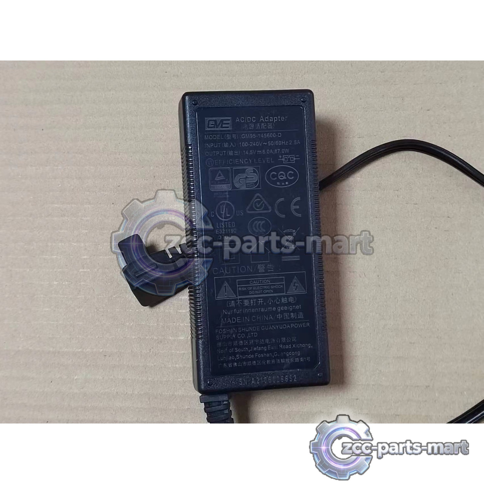 1X GVE Car Refrigerator Power Adapter GM95-145600-D 14.5V 6.0A 87W 12/24V