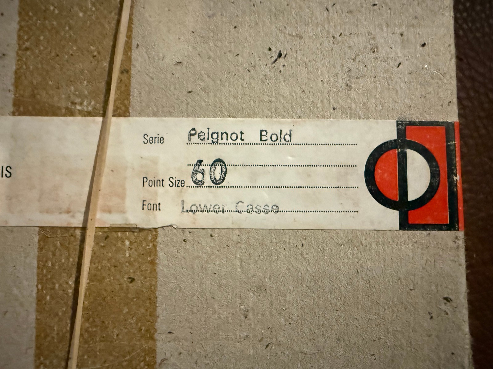 Complete Set Peignot Foundry Pica Printer Type Deberny & Peignot 60pt Lower Case