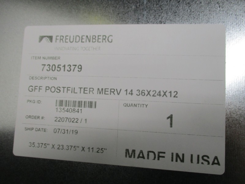 FREUDENBERG 73051379 35.375″X23.375″X11.25″ NSMP