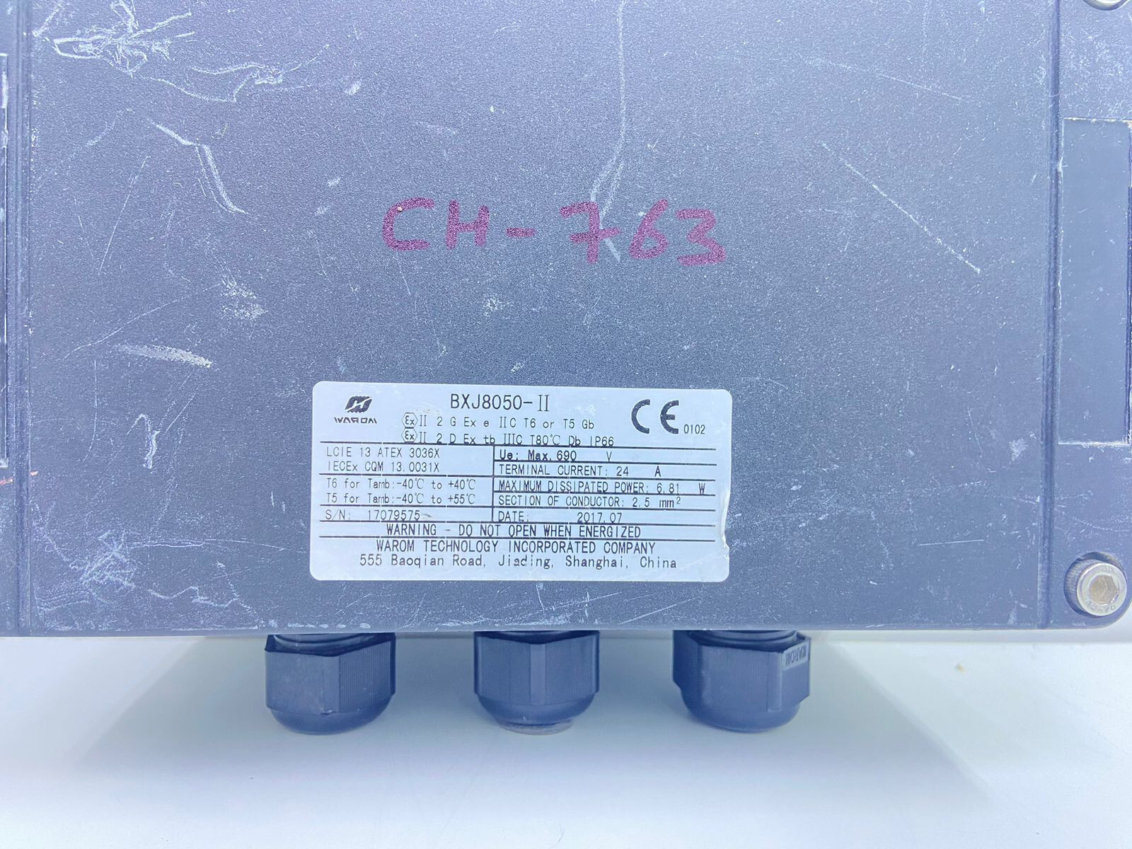 WAROM Explosion Terminal box BXJ8050-II Explosion-proof junction , CH#763