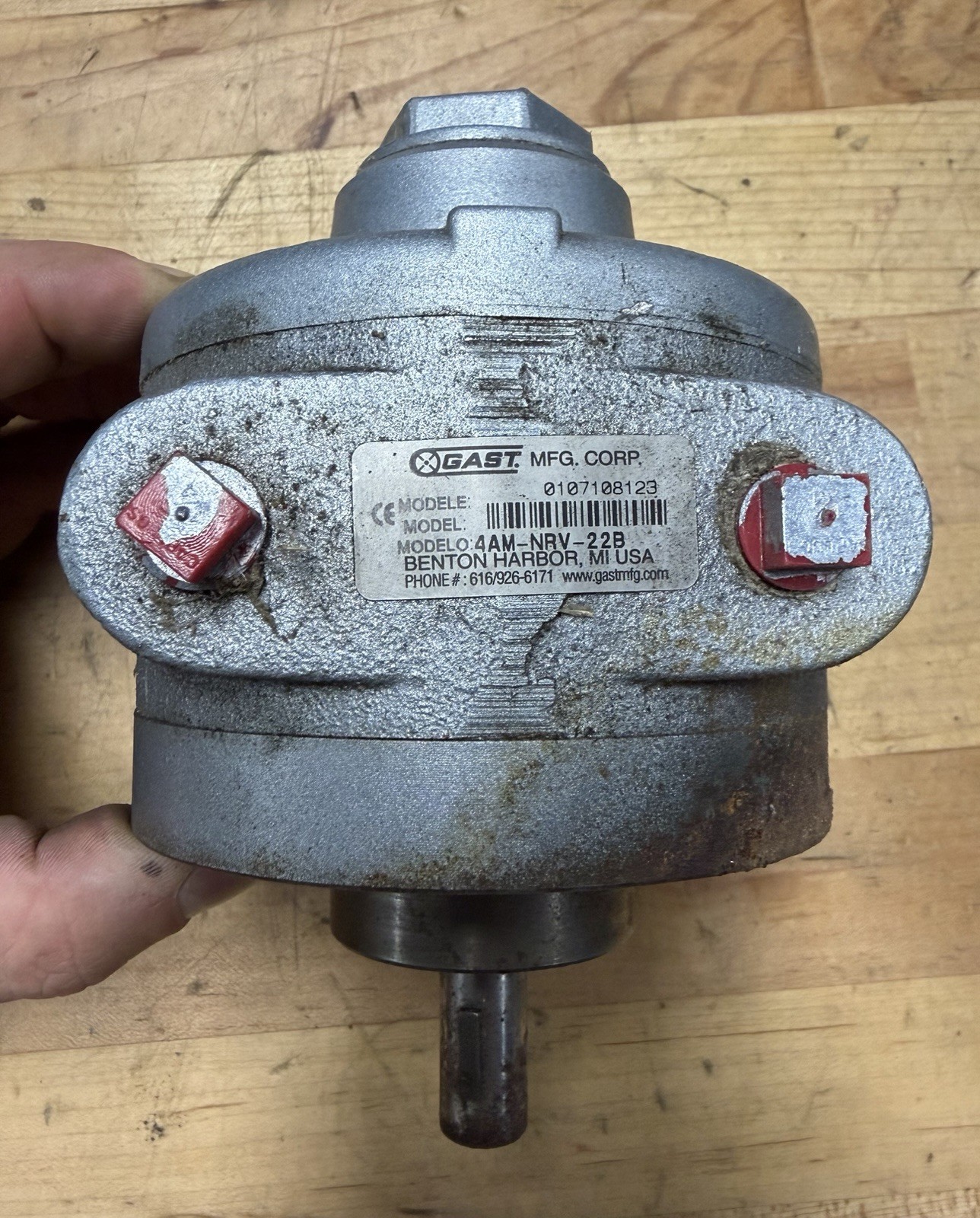 GAST 4AM-NRV-22B Stock Air Motor *Used*