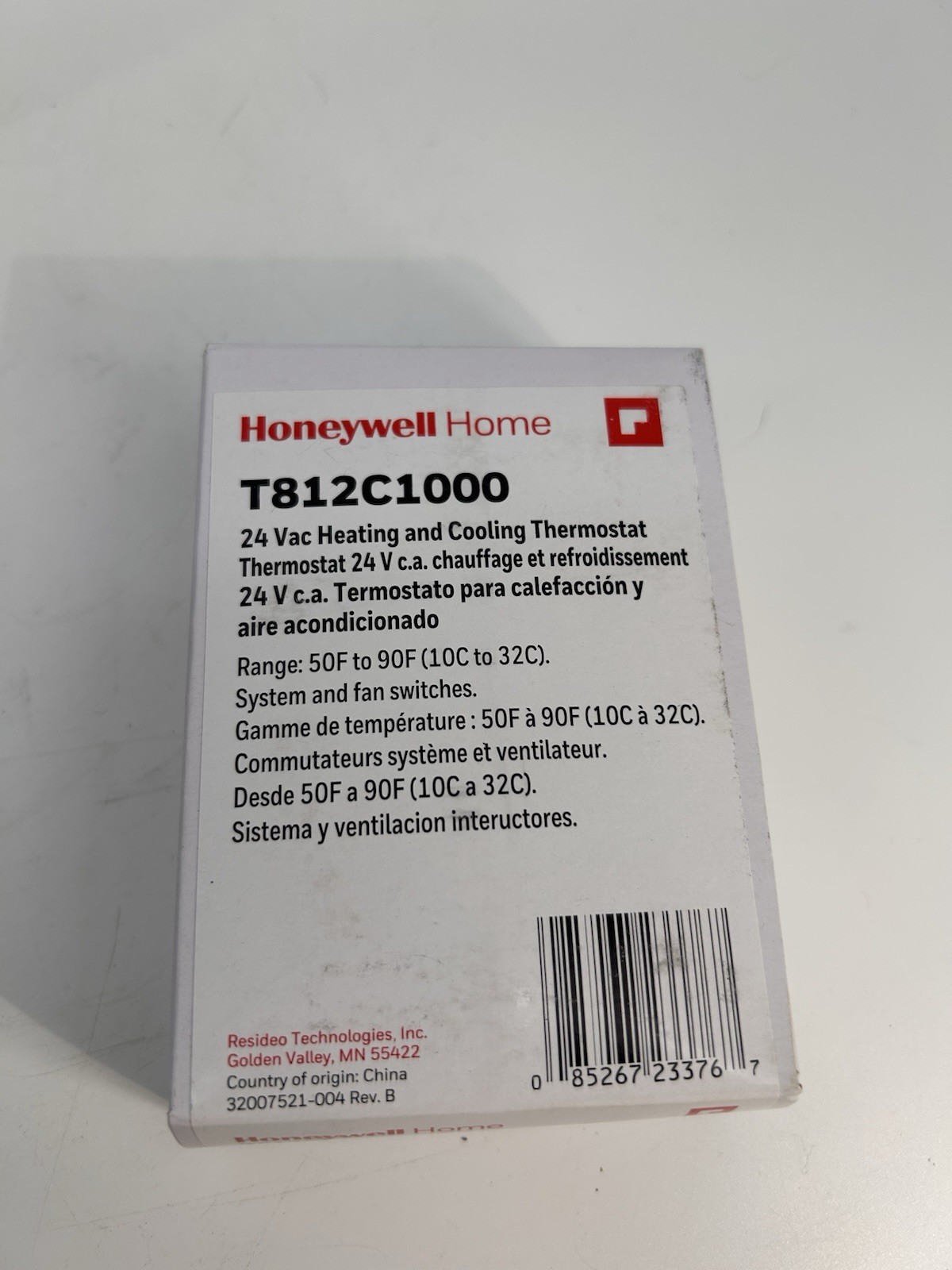 Brand New Honeywell T812C1000 Heating and Cooling Thermostat 24VAC