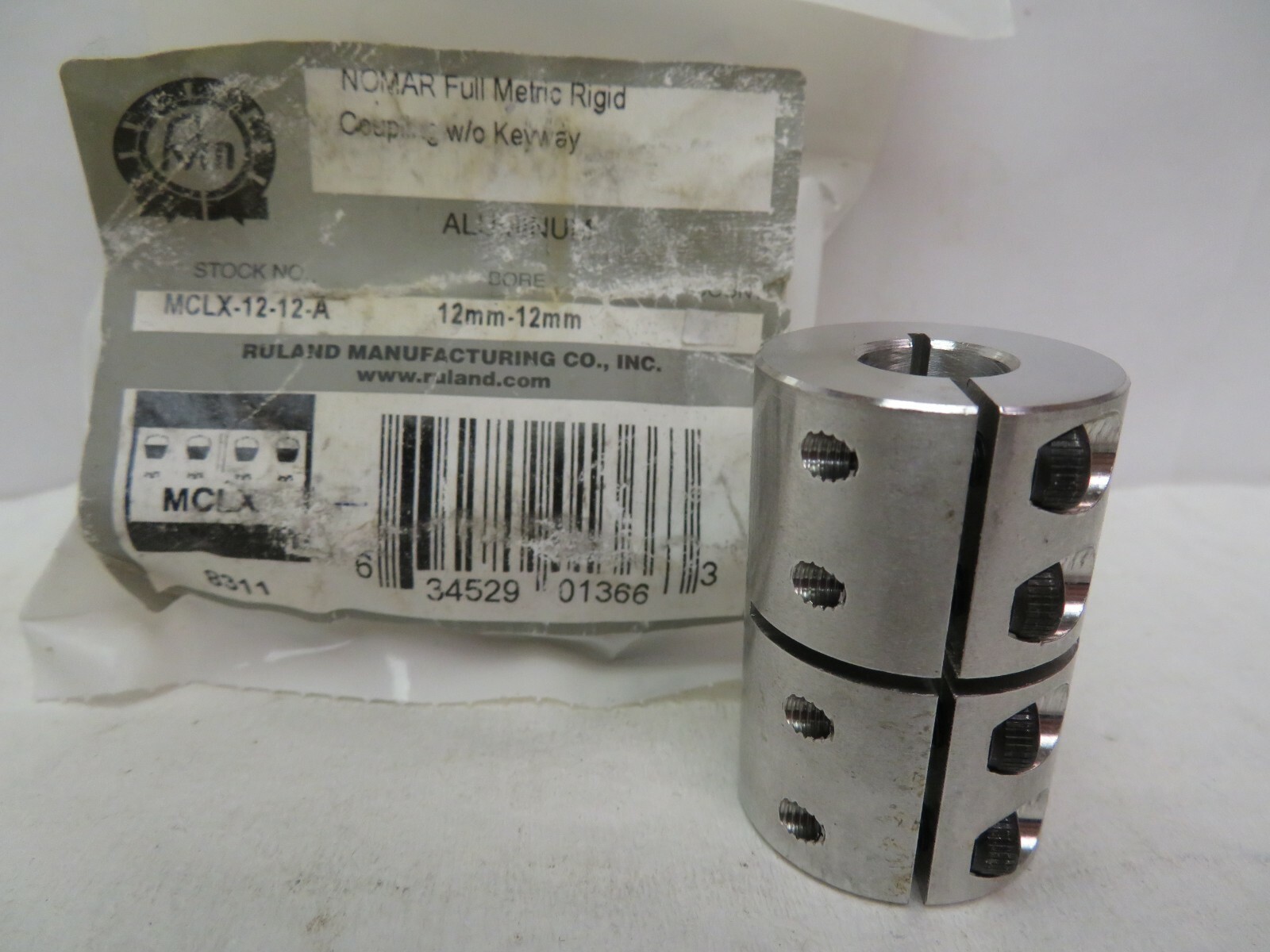 NEW RULAND MANUFACTURING MCLX-12-12-A ALUMINUM COUPLING 12 MM BORE