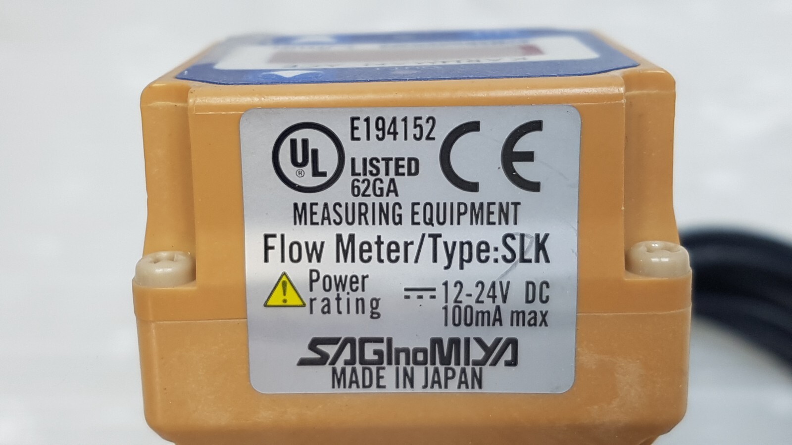 Karuman Ace SAGInoMIYA SLK-1533TX Inline Vortex Flowmeter , 3-40 L/min