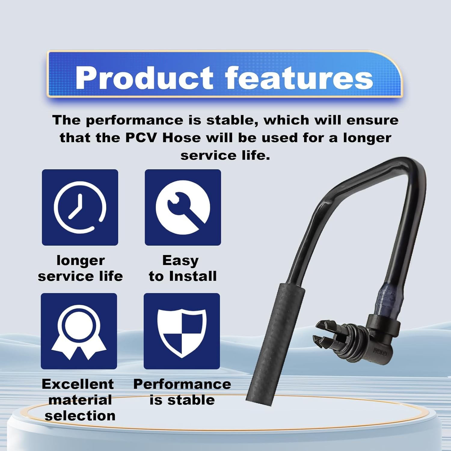 PCV Valve Hose Assembly, Positive Crankcase Ventilation (PCV) Hose Compatible wi