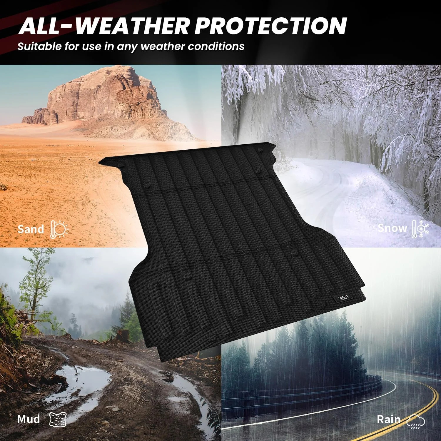 LASFIT 5.5FT Bed Mat Fit for Ford F-150 2004-2014 | Lincoln Mark LT 2006-2008 67