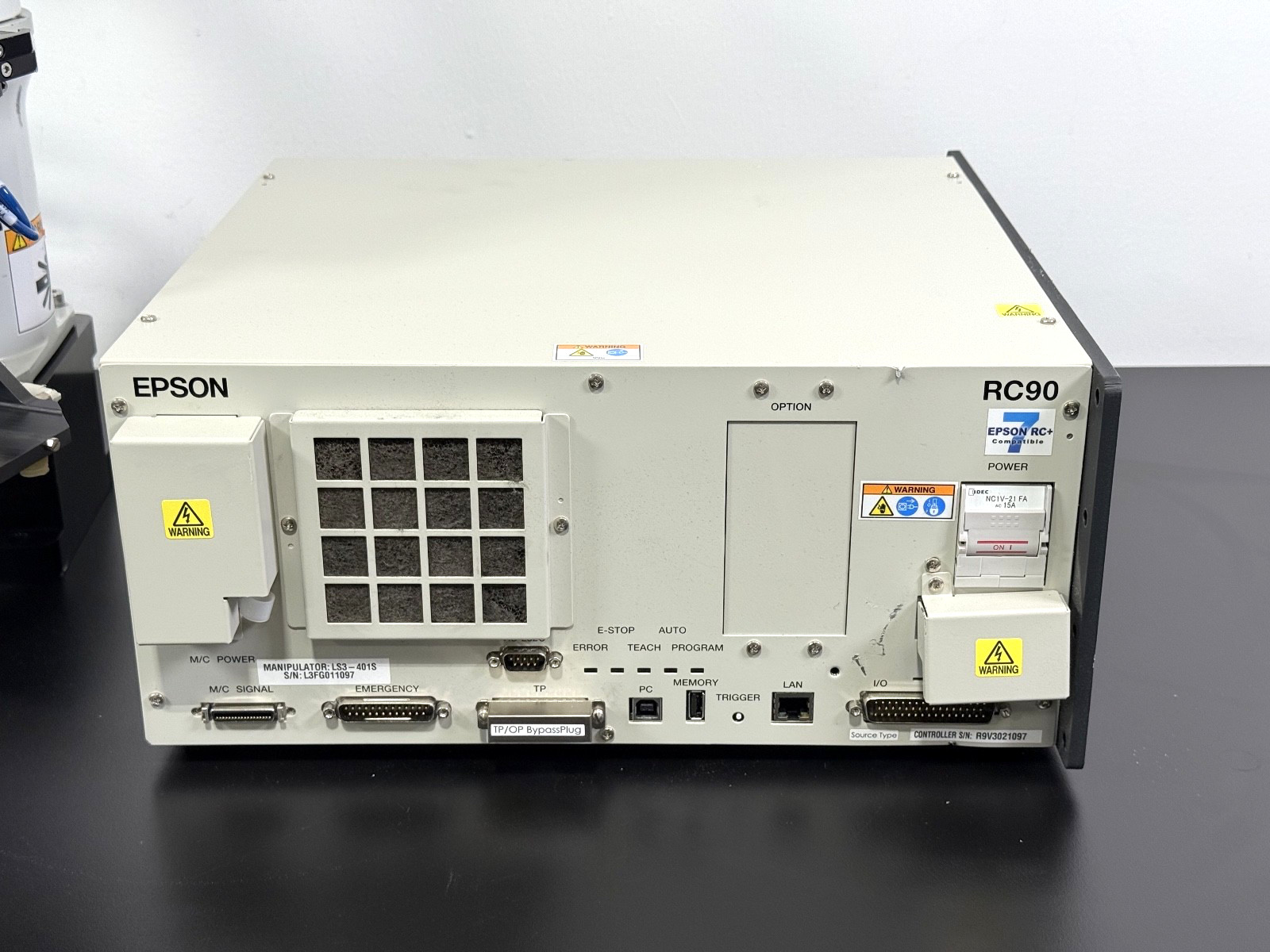 Seiko Epson LS3-401S 4-Axis SCARA Robot w/ RC90 Controller 200–240VAC