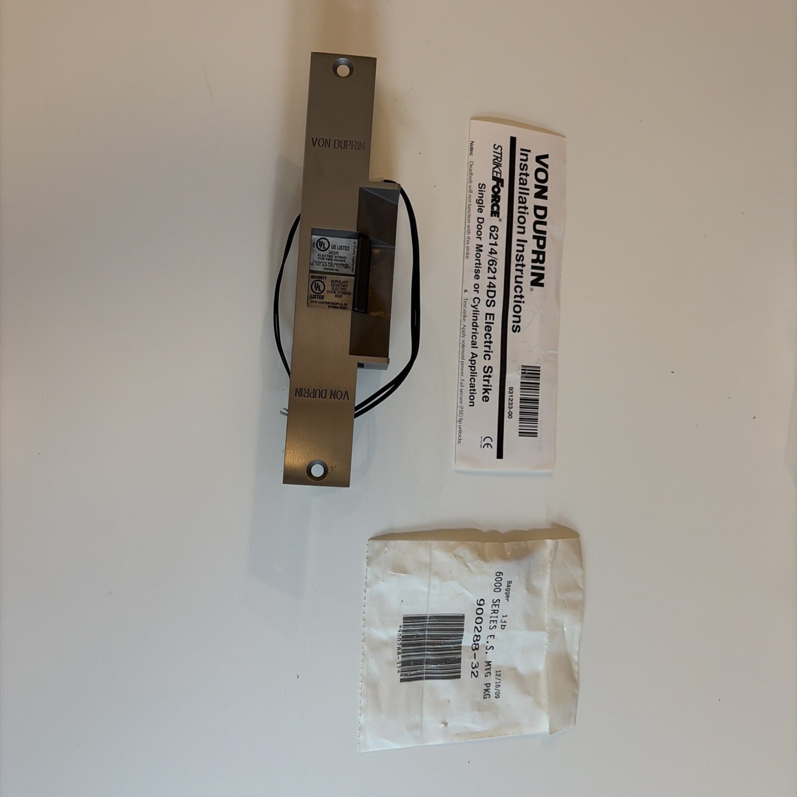 VON DUPRIN 6214 24V US32D FSE 029704-32 Electric Strike 24VDC