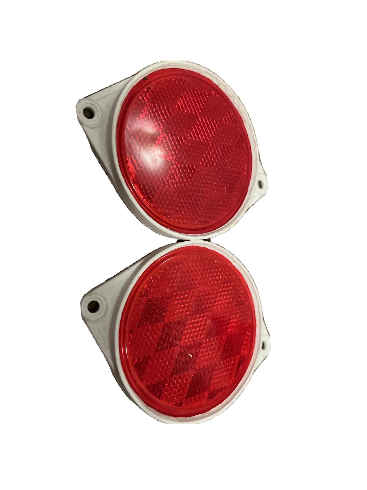 2x SATE-LITE 30 / DOT / SAE-A-87 RED ROUND Reflector 3-1/4″