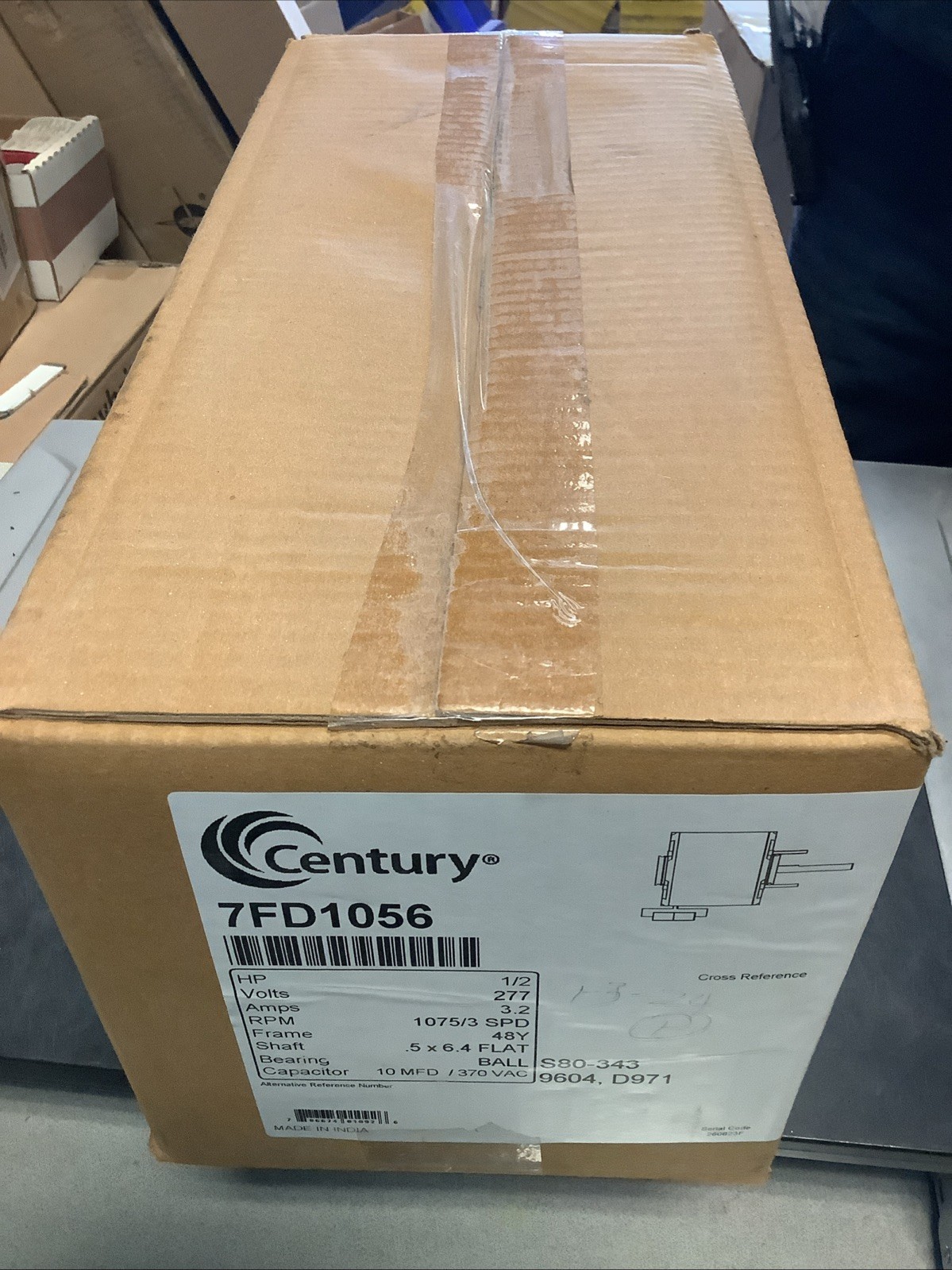 Century 7FD1056 – Motor 1/2HP, 277V, 48Y Frame