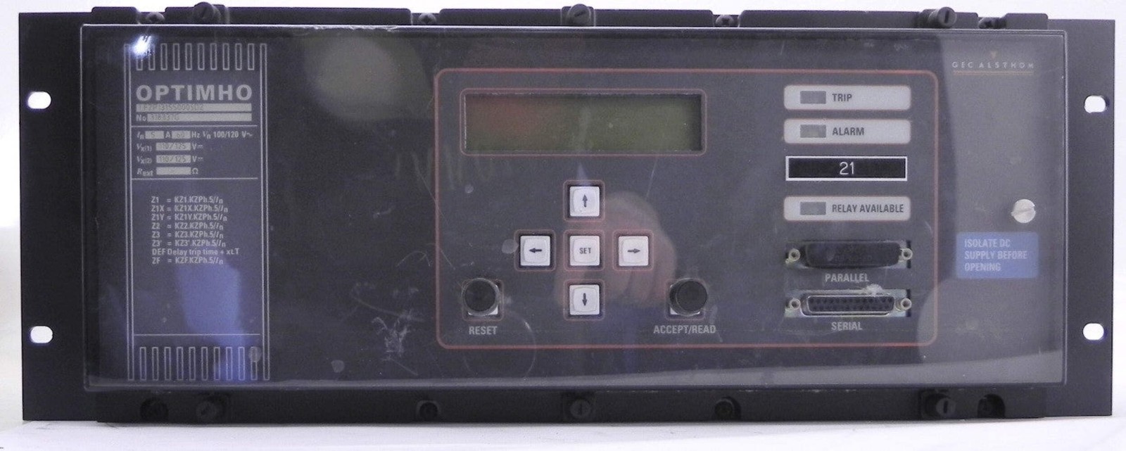 Gec OPTIMHO Distance Protection Relay LFZP131S50005DZ