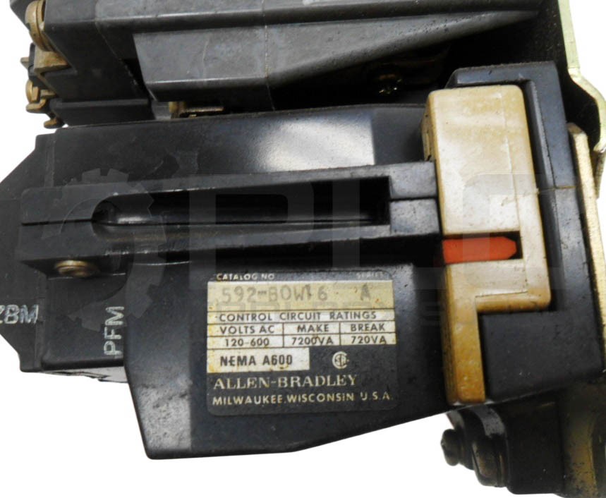 ALLEN BRADLEY 509-BOD /A CONTACTOR W/ CB236 W/ 592-BOW16 /A W/ (2) 595-A /B