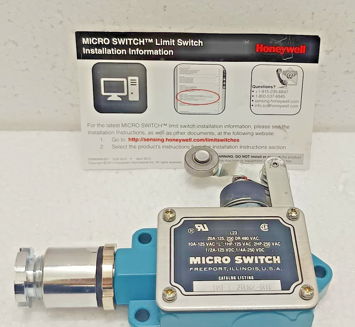 Honeywell Micro Switch BAF 1-2RN2-RH Freeport ,ILLiNOiS. U.S.A Micro Switch