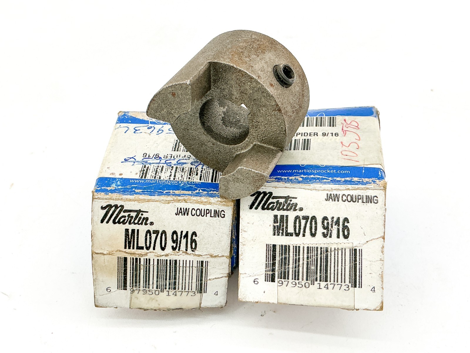 New Lot of 2 Martin ML070-9/16 Coupling Jaw 9/16″ Bore