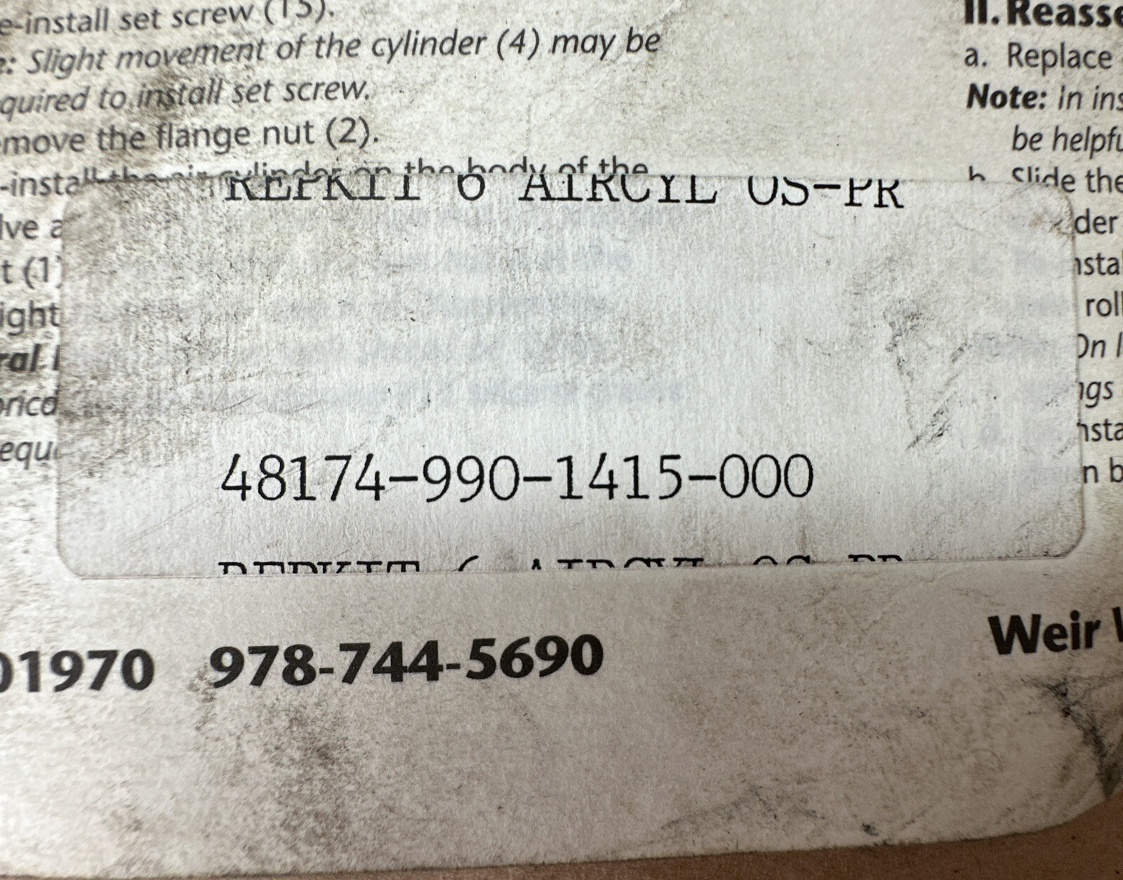 BRAND NEW SURPLUS- Weir / Atwood & Morrison 48174-990-1415-000 6″ || WARRANTY!!